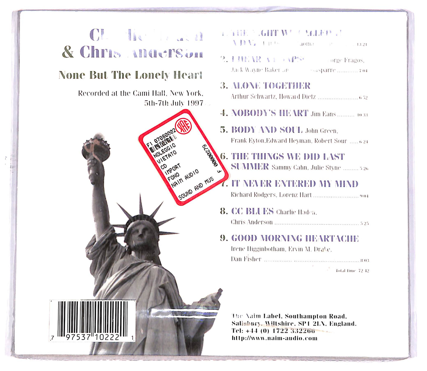 EBOND Charlie Haden & Chris Anderson - None But The Lonely Heart CD CD049207