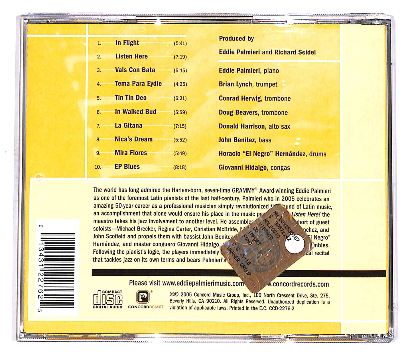 EBOND Eddie Palmieri - Listen Here! CD CD049208