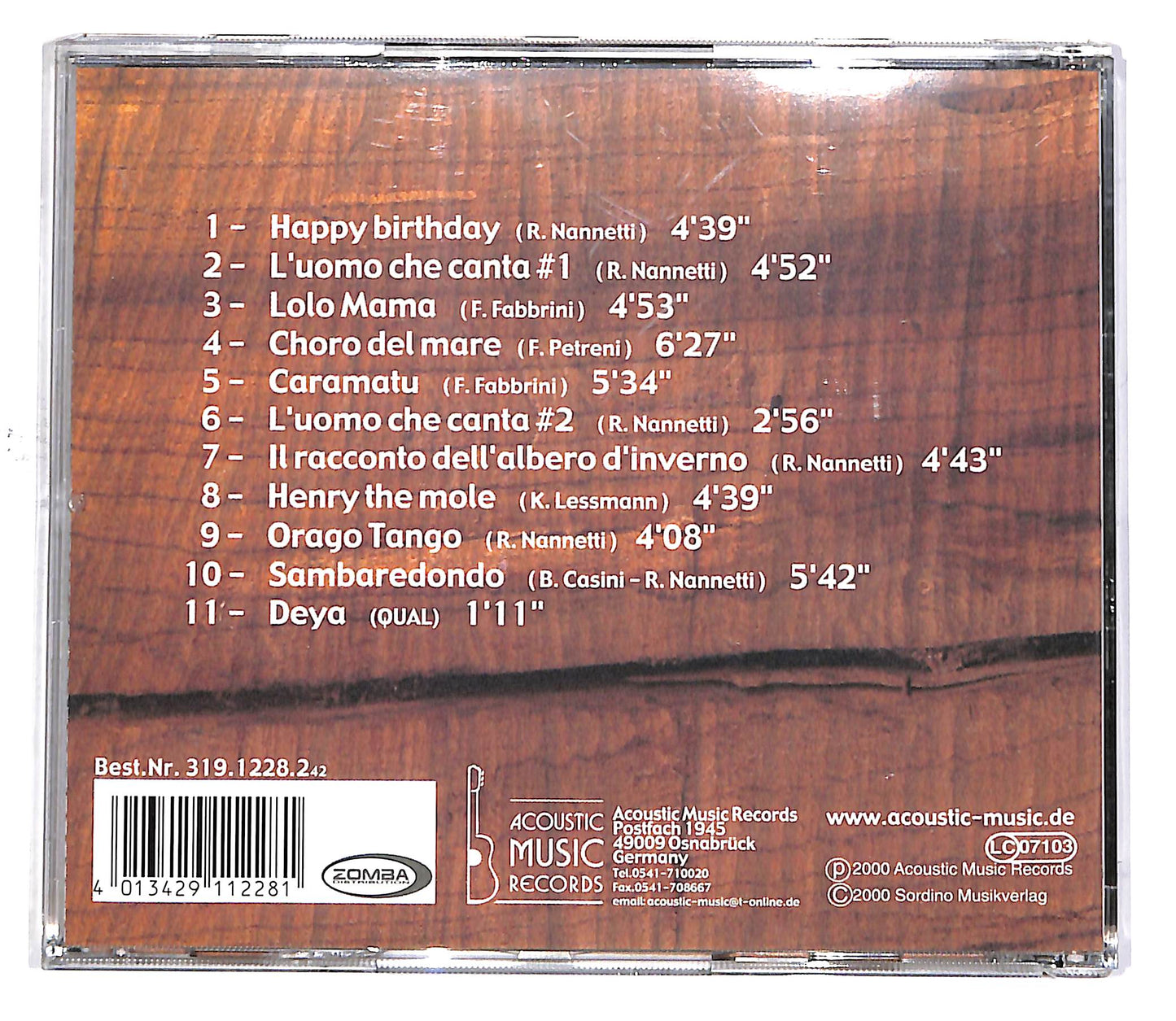 EBOND Quartetto Acustico Latino - L'uomo Che Canta CD CD049420