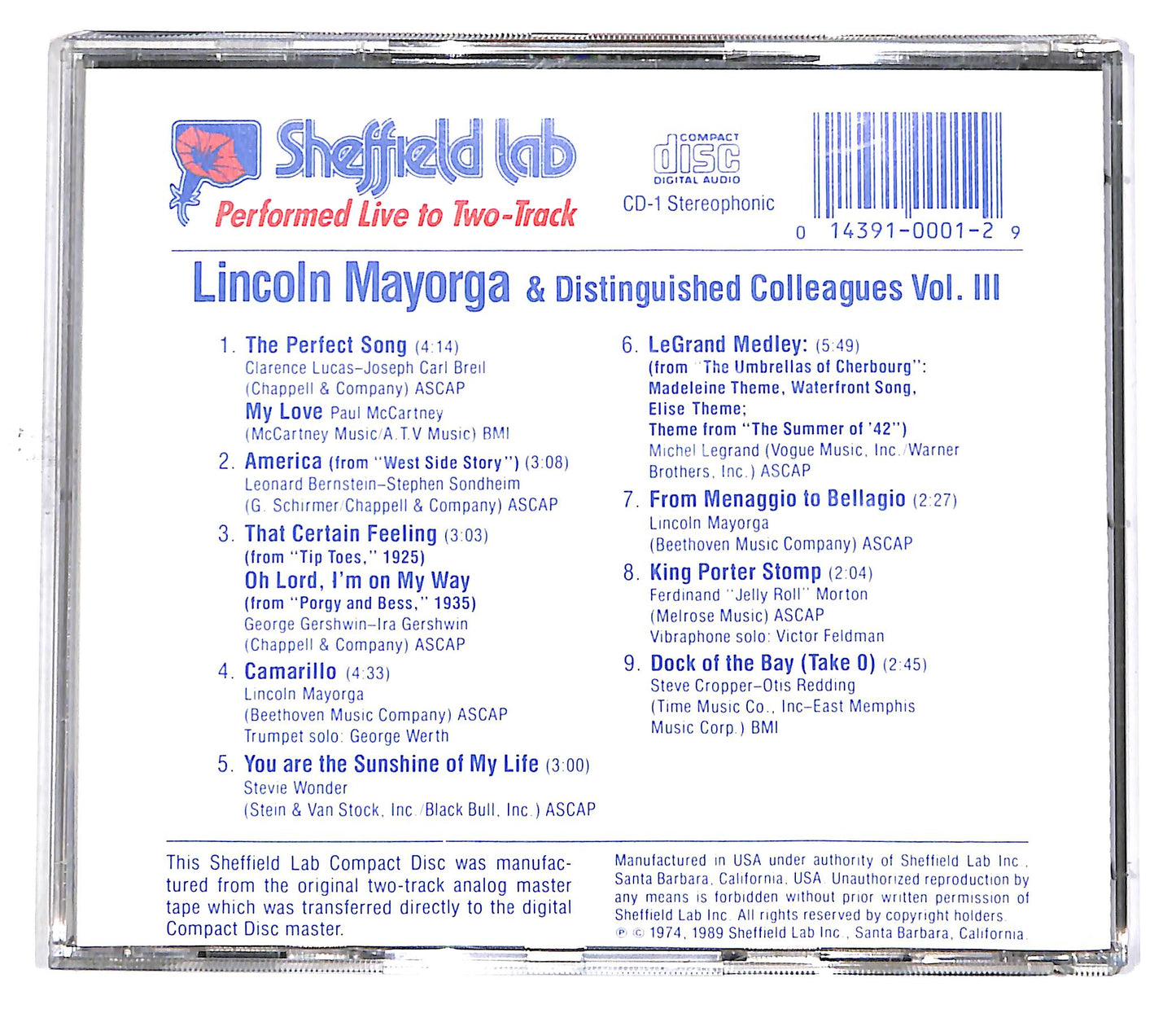 EBOND Lincoln Mayorga & Distinguished Colleagues - Vol. III CD CD049445