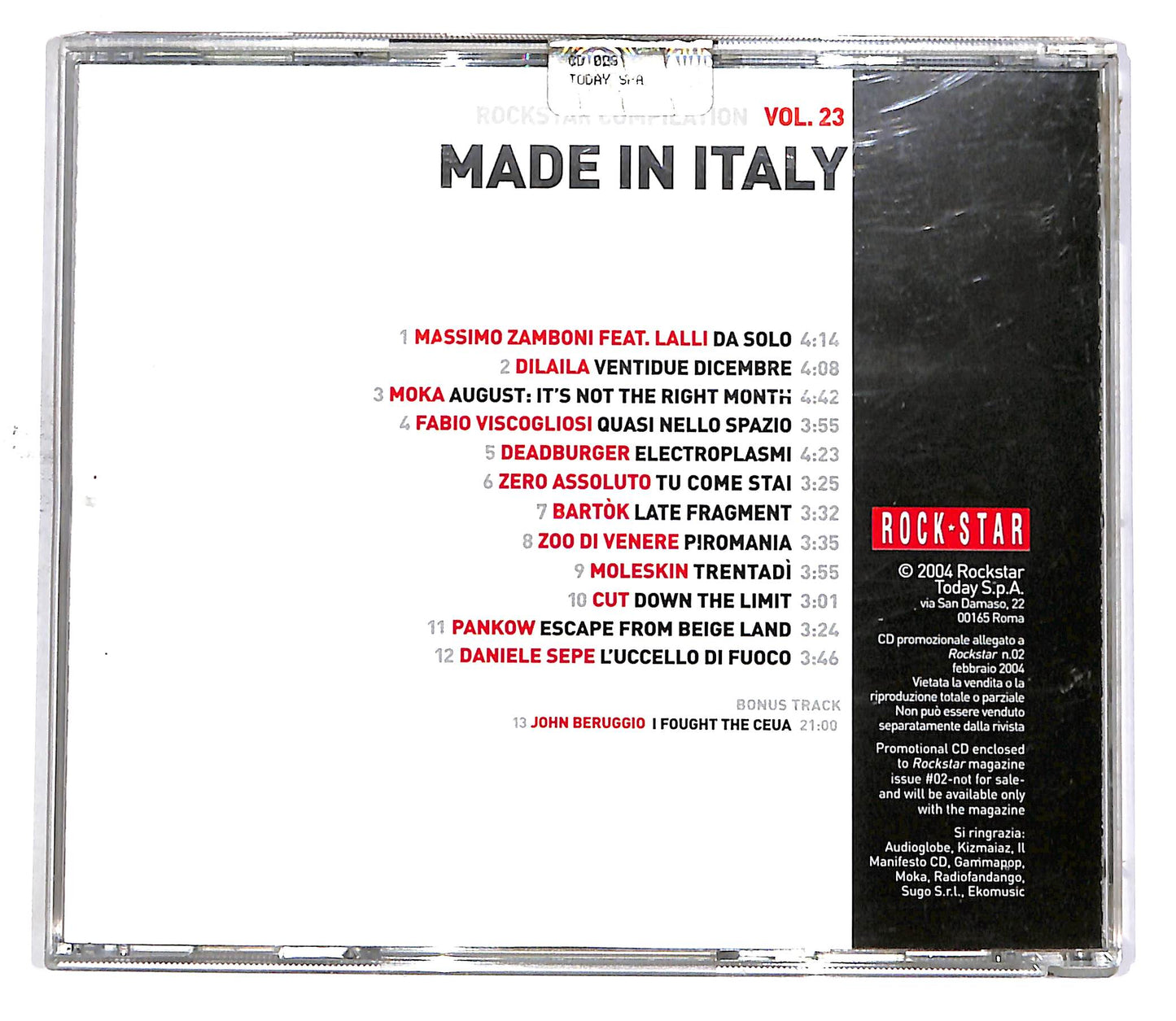 EBOND Rockstar Compilation Vol. 23 - Made In Italy Volume 3 CD CD049465