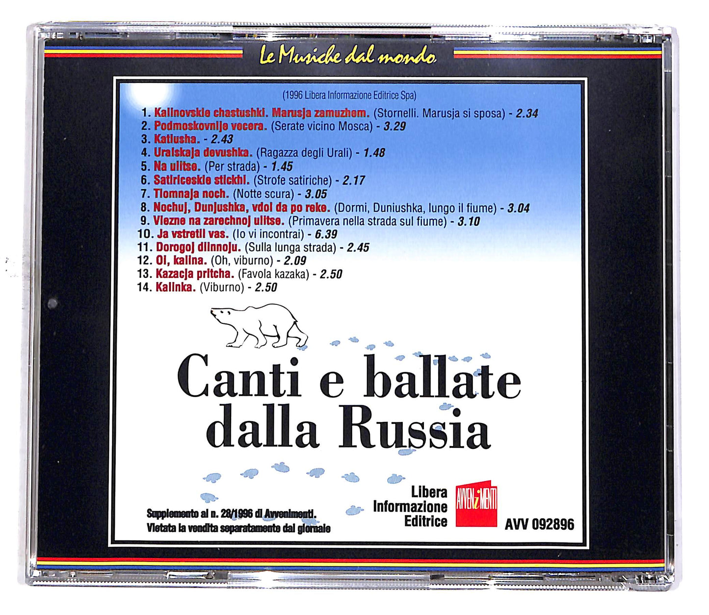 EBOND Various - Canti E Ballate Dalla Russia EDITORIALE CD CD049619