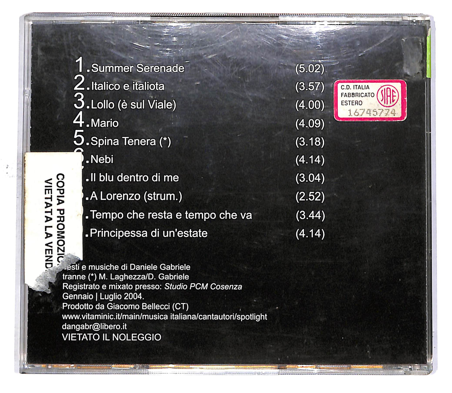 EBOND Daniele Gabriele - Altro Di Me EDITORIALE CD CD049630