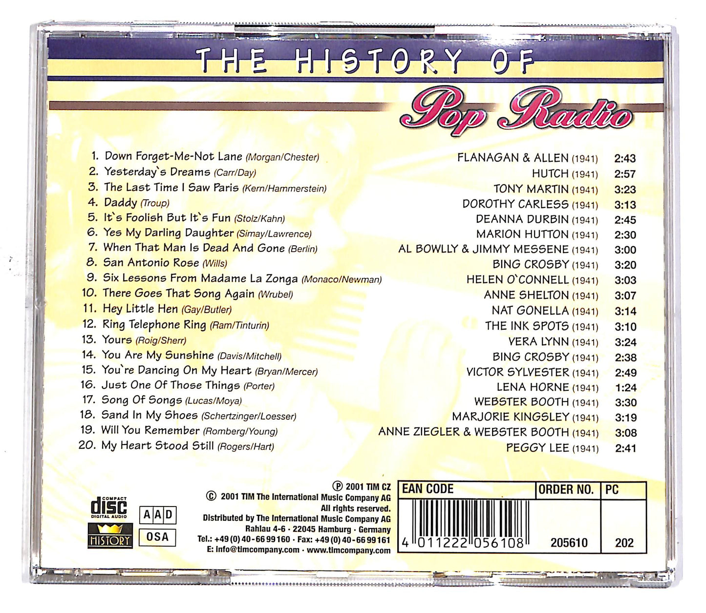 EBOND The History Of Pop Radio 1941 - Vol.12 CD CD049659