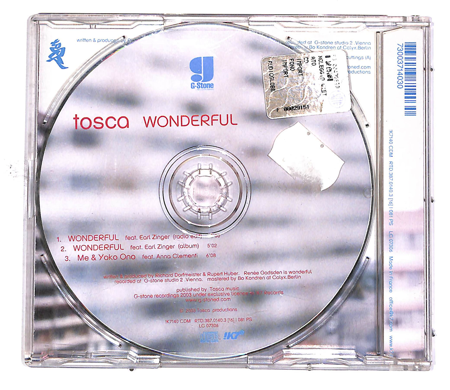 EBOND Tosca - Wonderful CD CD049934
