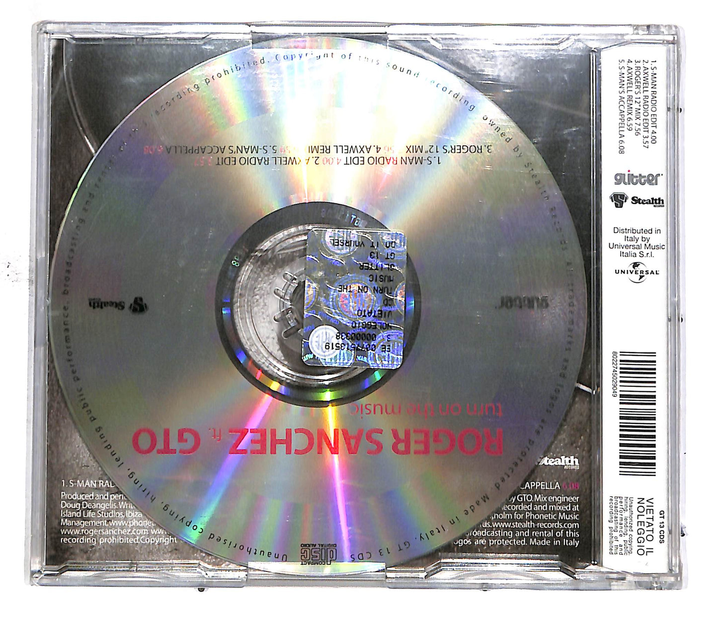 EBOND Roger Sanchez Ft. GTO - Turn On The Music CD CD049949
