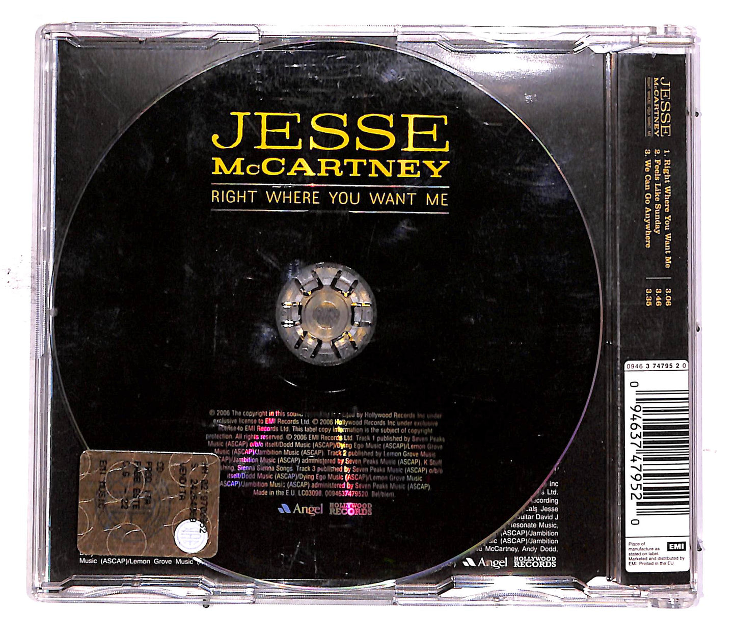 EBOND Jesse McCartney - Right Where You Want Me CD CD050016