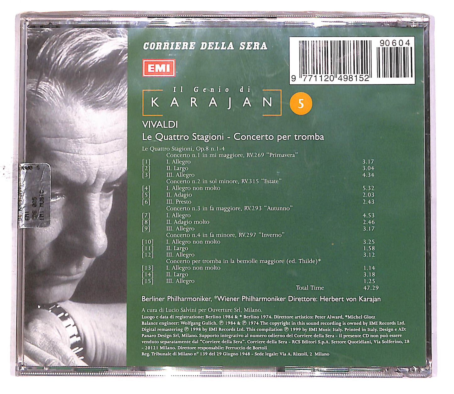 EBOND Il Genio Di Karajan 5 - Vivaldi: Le Quattro Stagioni EDITORIA CD CD050039