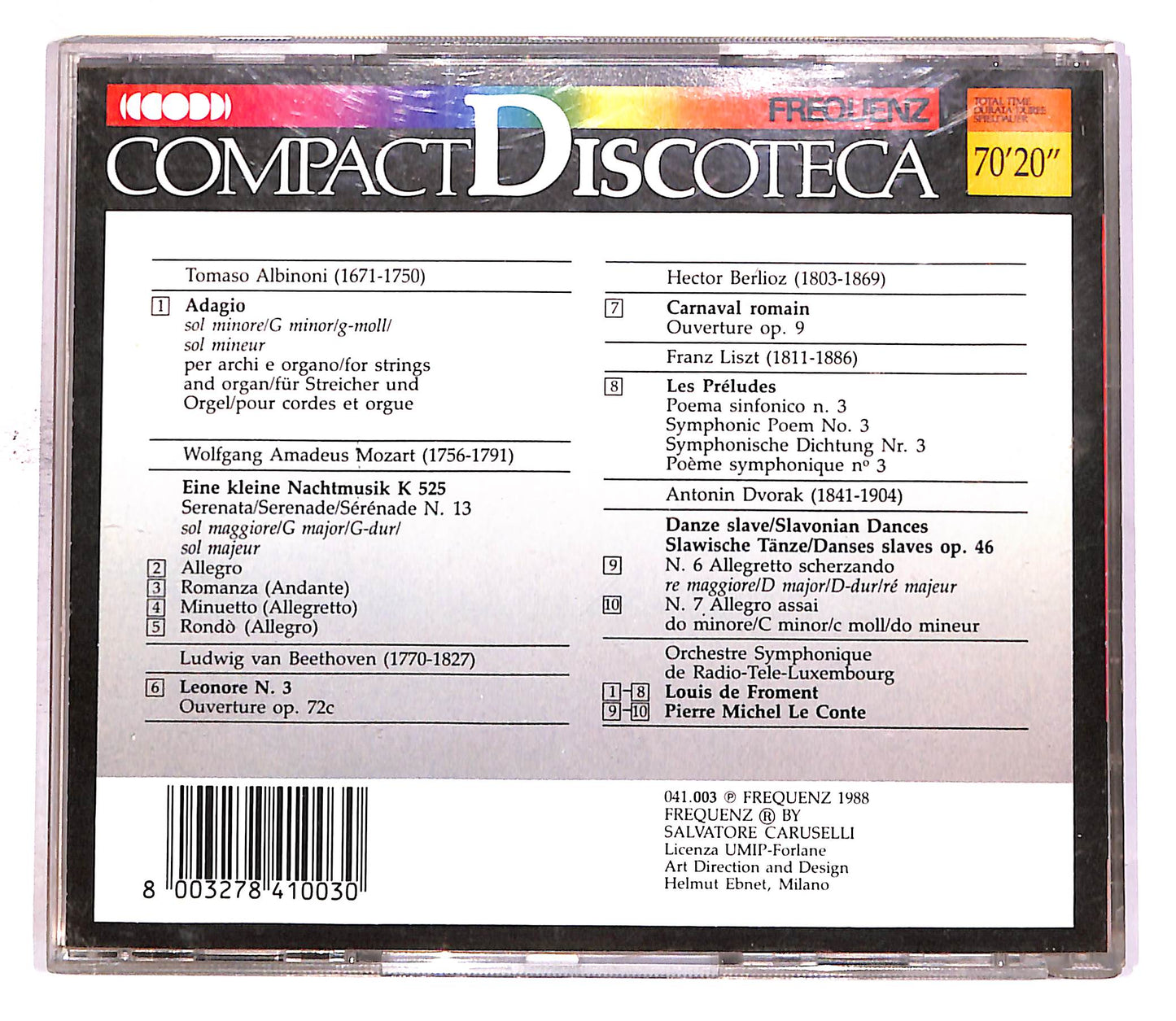 EBOND Various - Albinoni, Beethoven, Berlioz, Dvorak, Liszt, Mozart CD CD050043