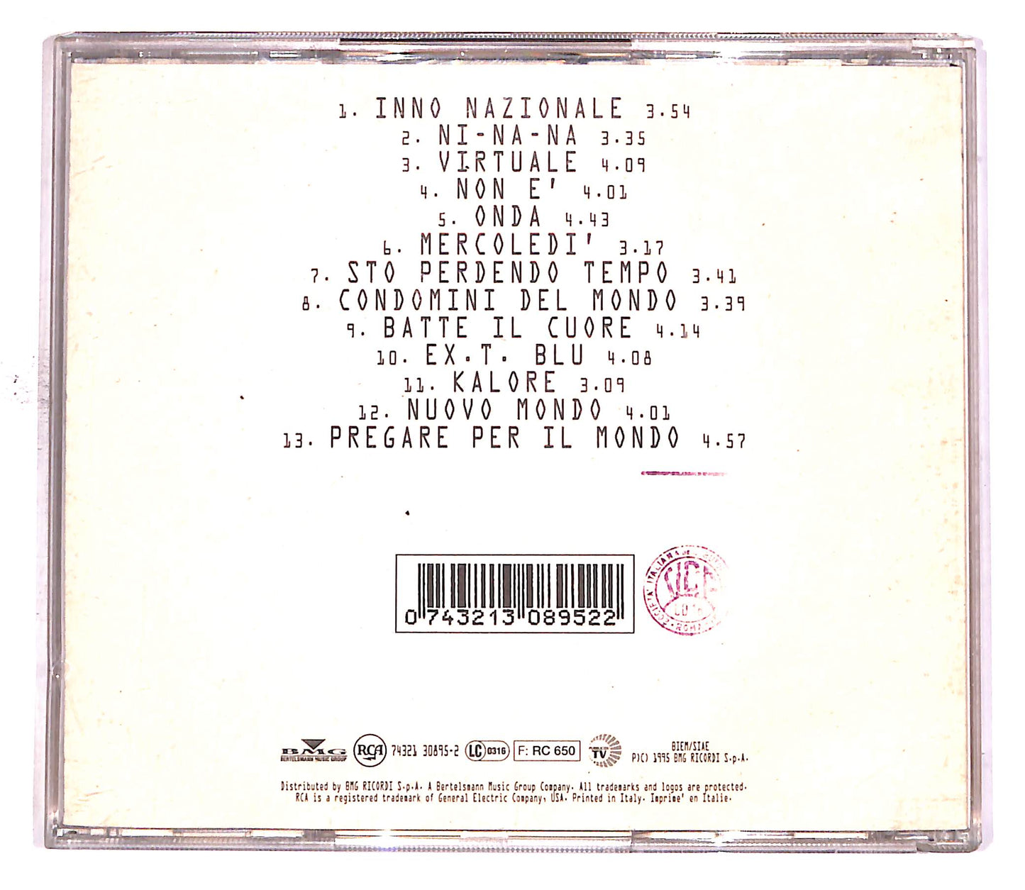 EBOND Luca Carboni - Mondo CD CD050051