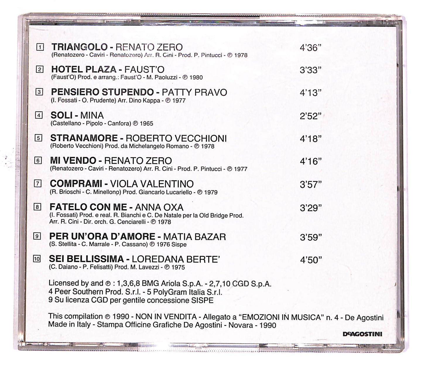 EBOND Various - Seduzioni EDITORIALE CD CD050053