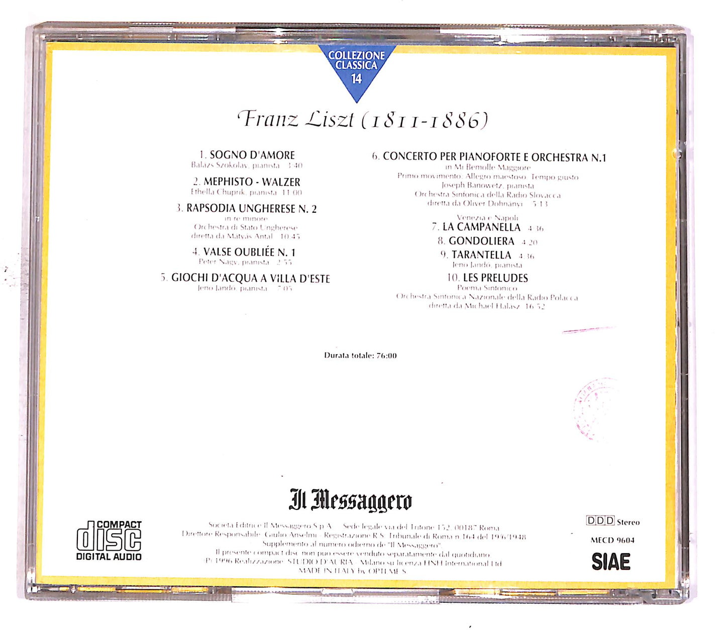 EBOND Various - Liszt Vol.14 PROMO CD CD050111