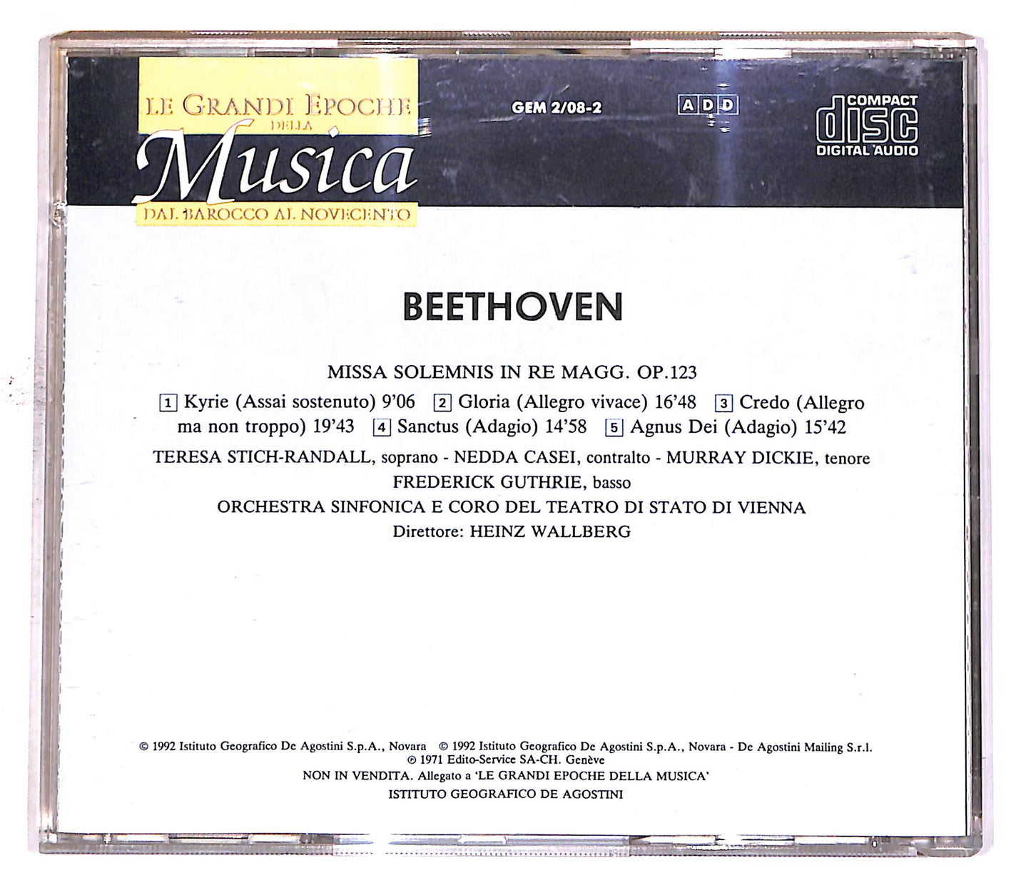 EBOND Beethoven - Missa Solemnis Op.123 - II Vol. 8 EDITORIALE CD CD050116