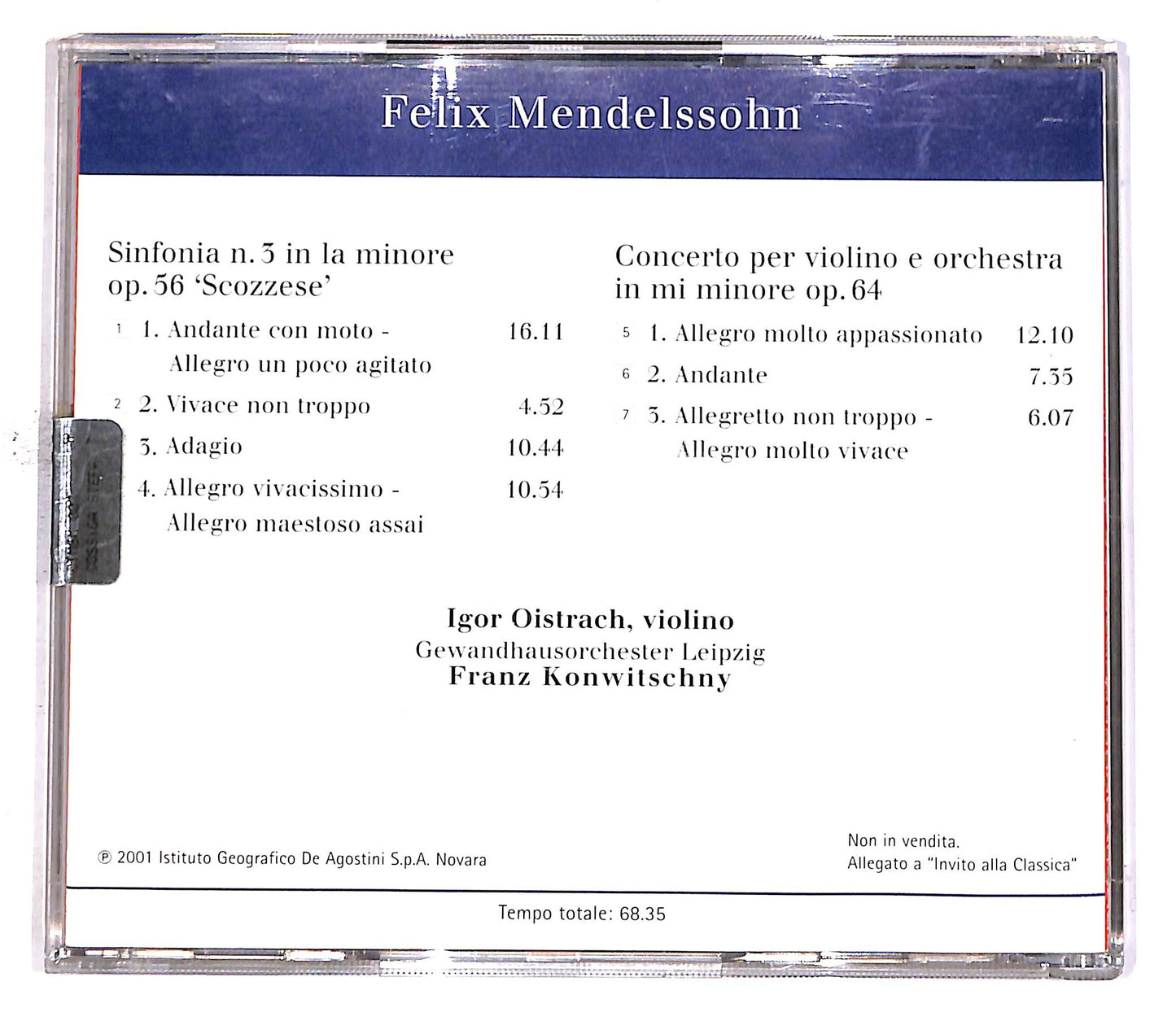 EBOND Mendelssohn - Sinfonia N.3 Scozzese, Op.64 EDITORIALE CD CD050126