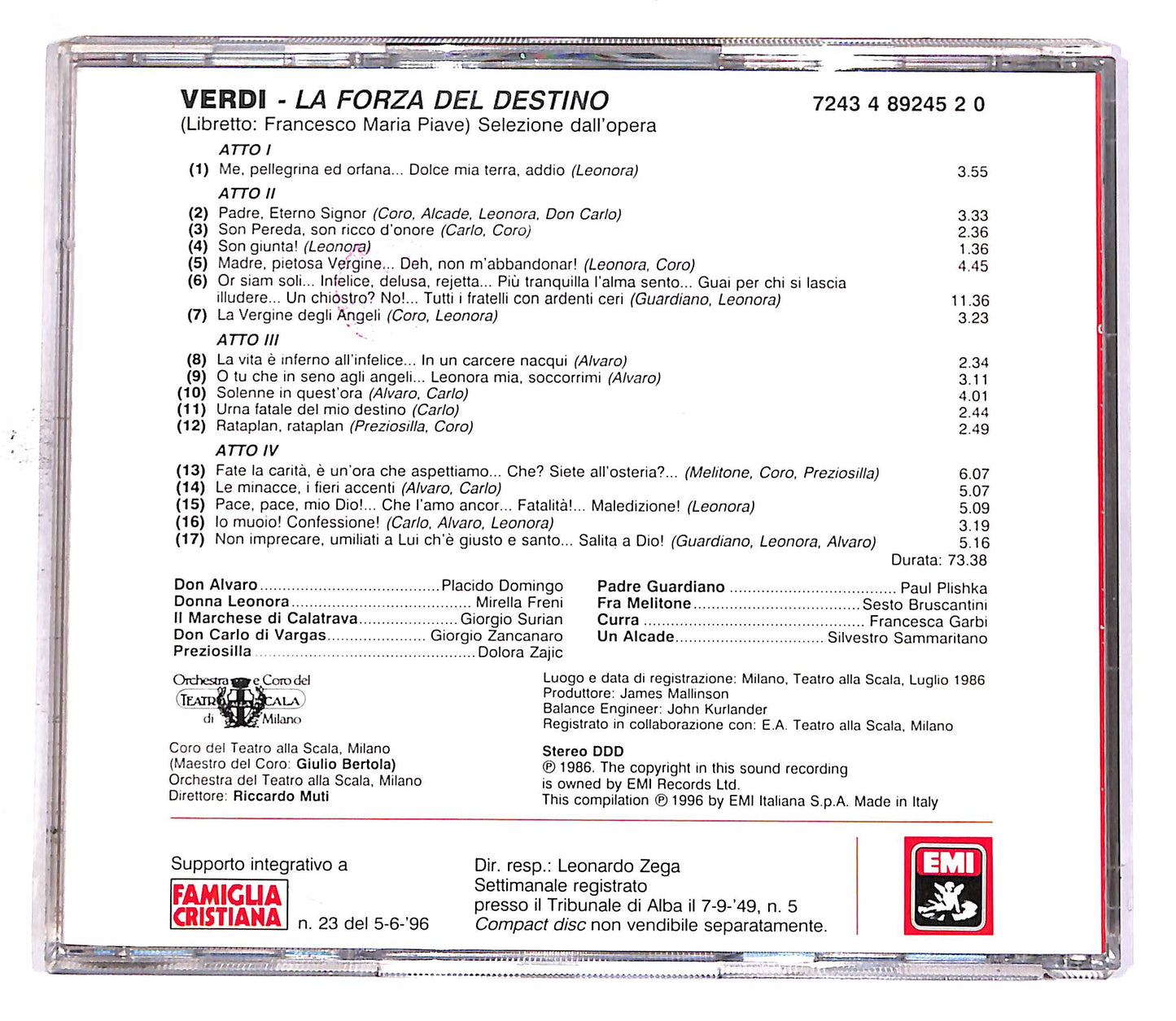 EBOND Verdi - La Forza Del Destino - Le Pagine Piu Belle EDITORIALE CD CD050129