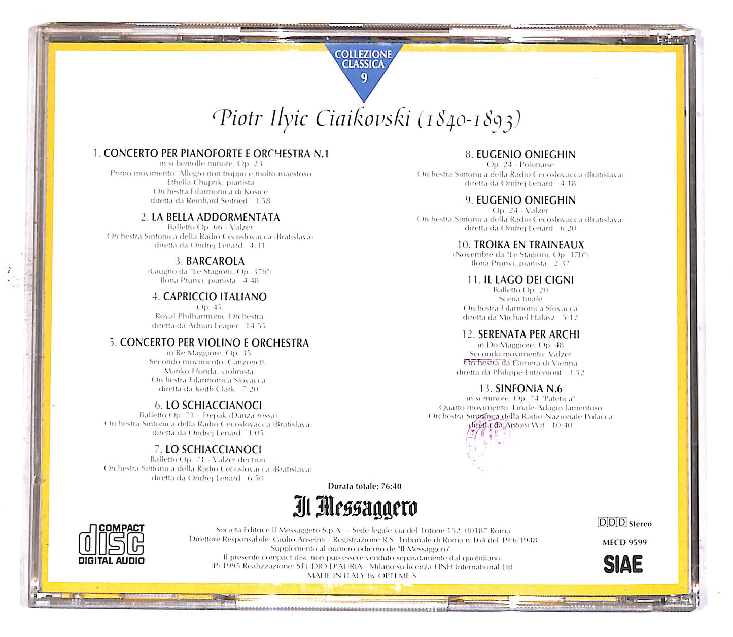 EBOND Various - Ciaikovski Vol.9 PROMO CD CD050137