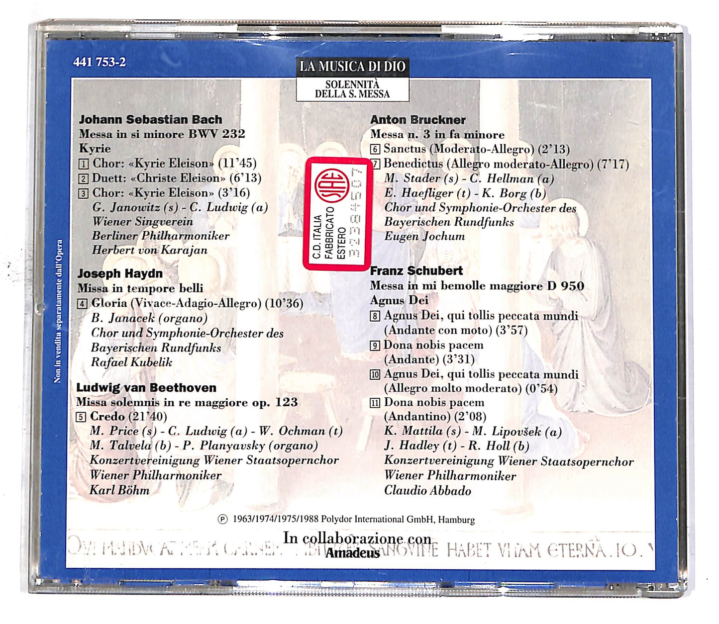 EBOND La Musica Di Dio - La Solennita Della S. Messa EDITORIALE CD CD050143