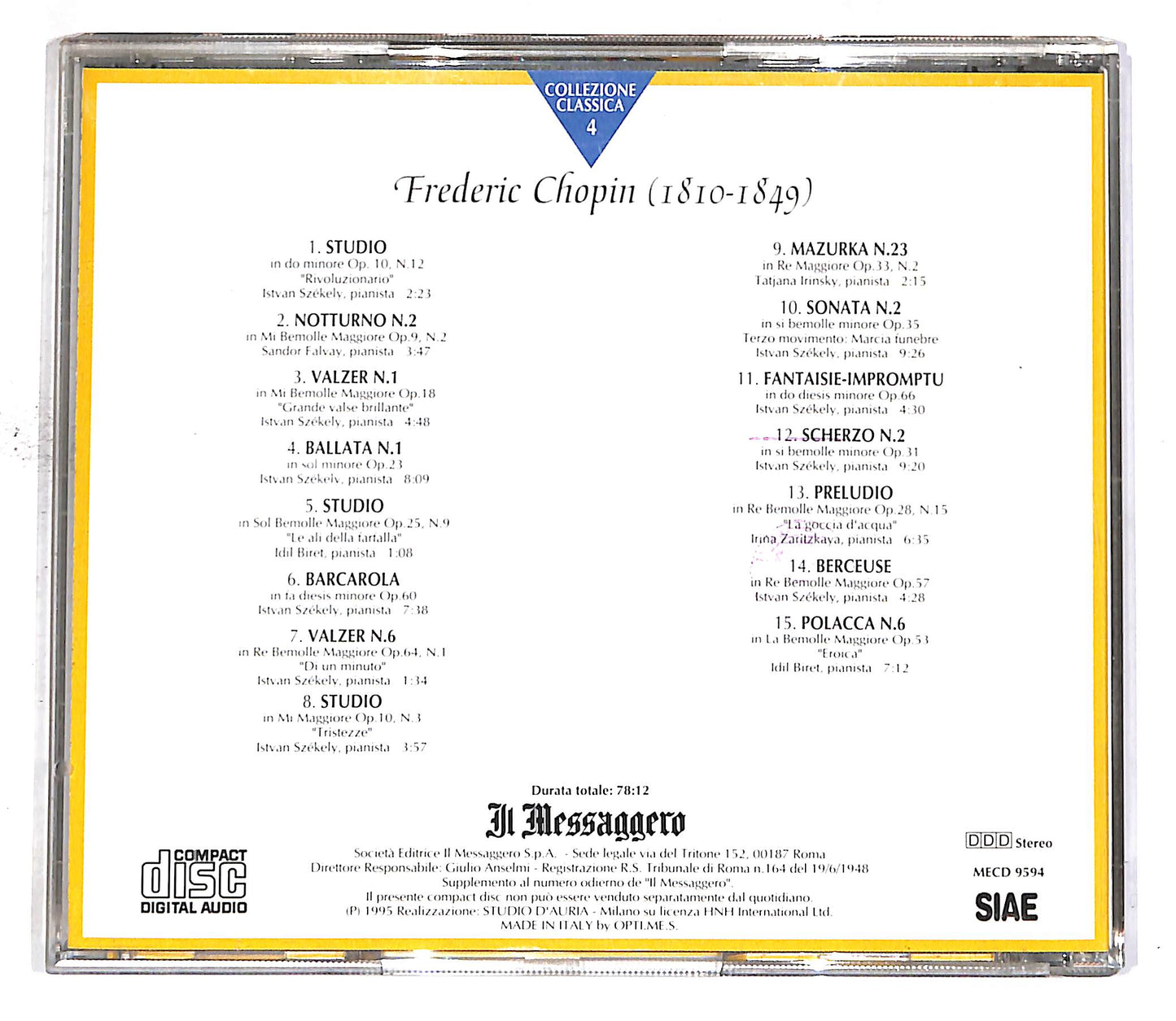 EBOND Various - Chopin Vol.4 PROMO CD CD050157