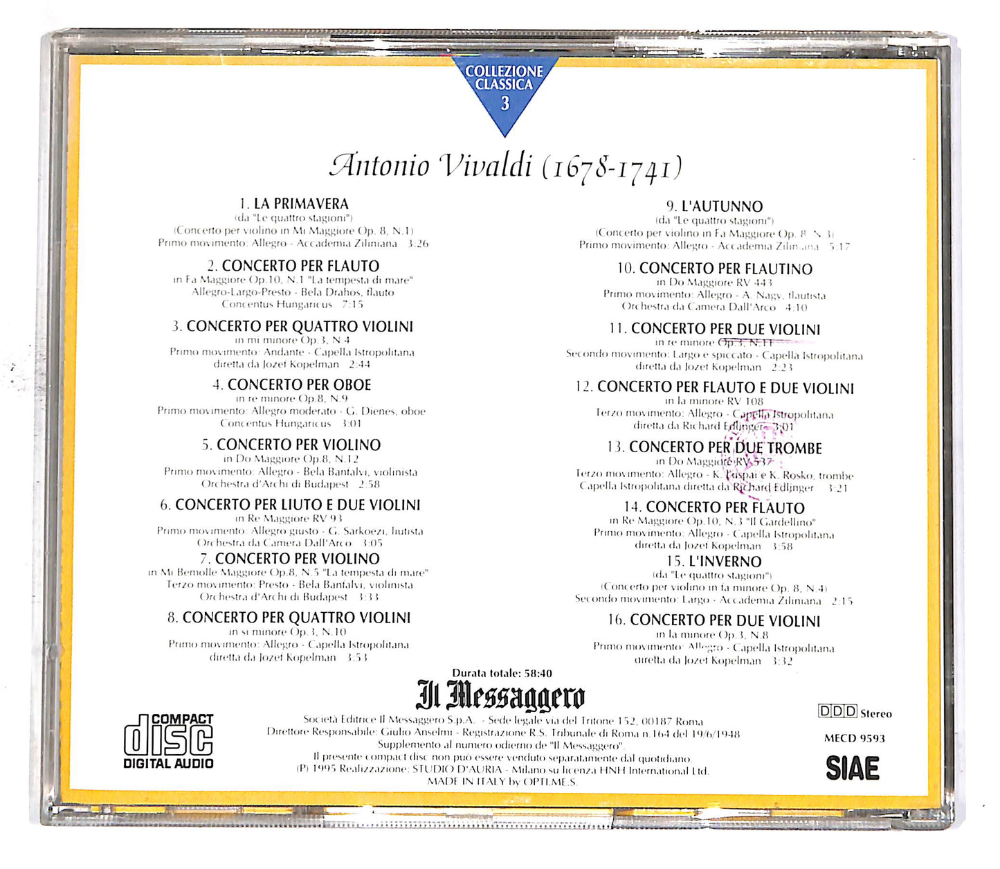 EBOND Various - Vivaldi Vol.3 EDITORIALE CD CD050158
