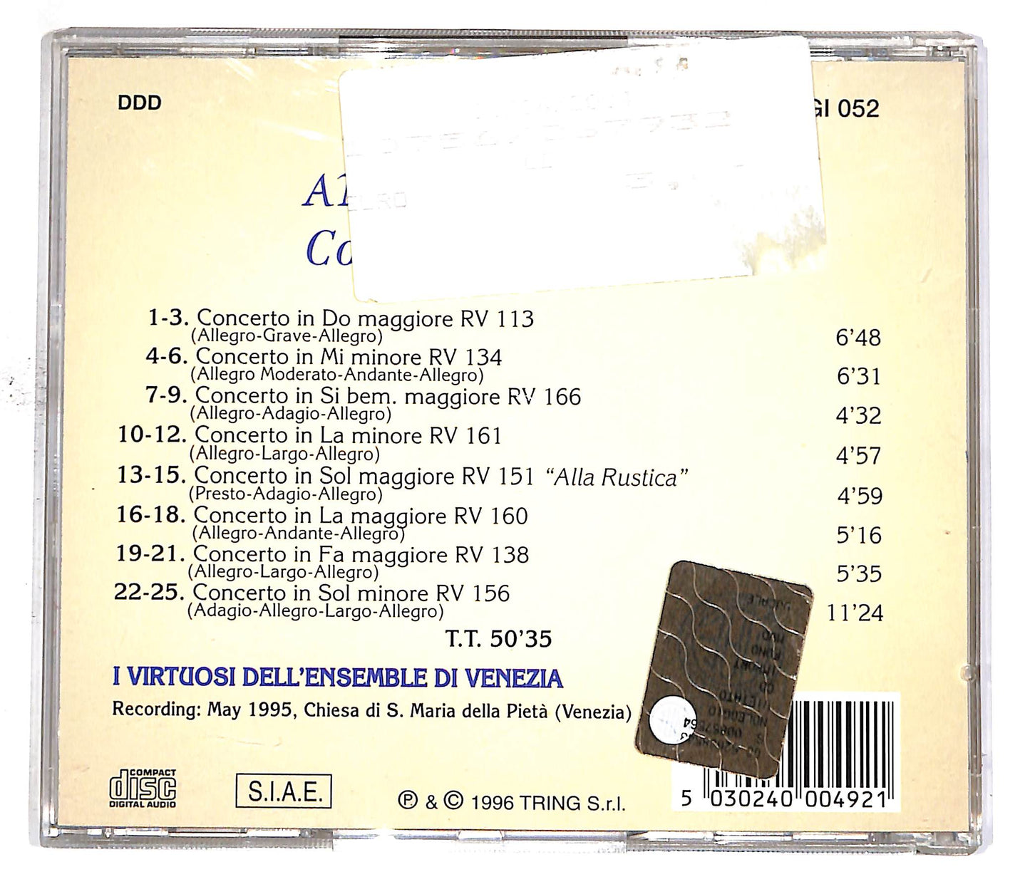 EBOND Antonio Vivaldi - Concerti Per Archi CD CD050203
