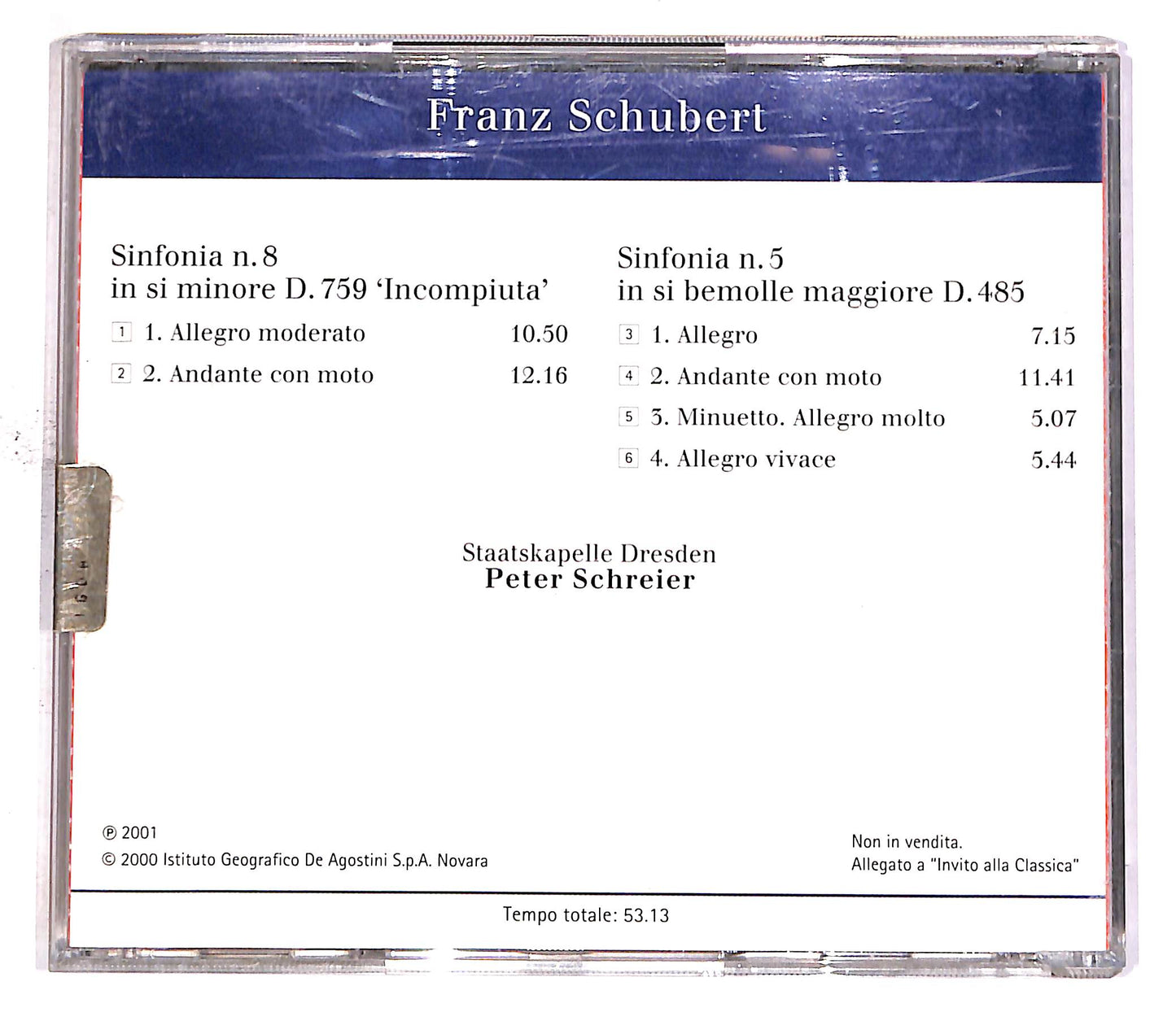 EBOND Schubert - Sinfonie N. 8 'Incompiuta E N. 5 EDITORIALE CD CD050206