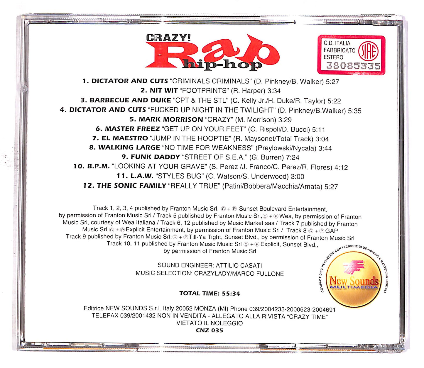 EBOND Various - Crazy! Time Vol. 35 - Rap Hip-Hop EDITORIALE CD CD050214