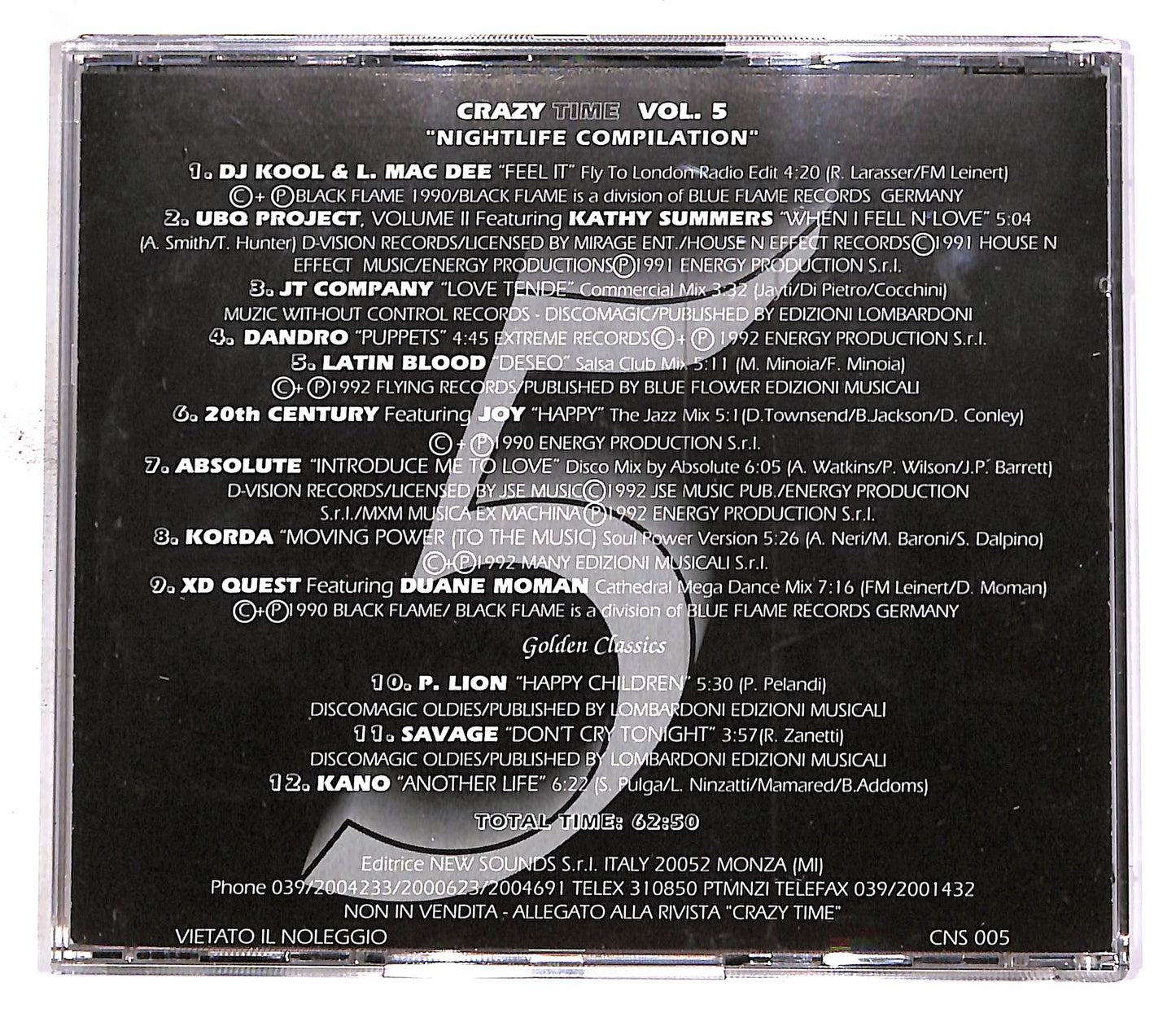EBOND Various - Crazy Time Vol. 5 'Nightlife Compilation' EDITORIALE CD CD050220