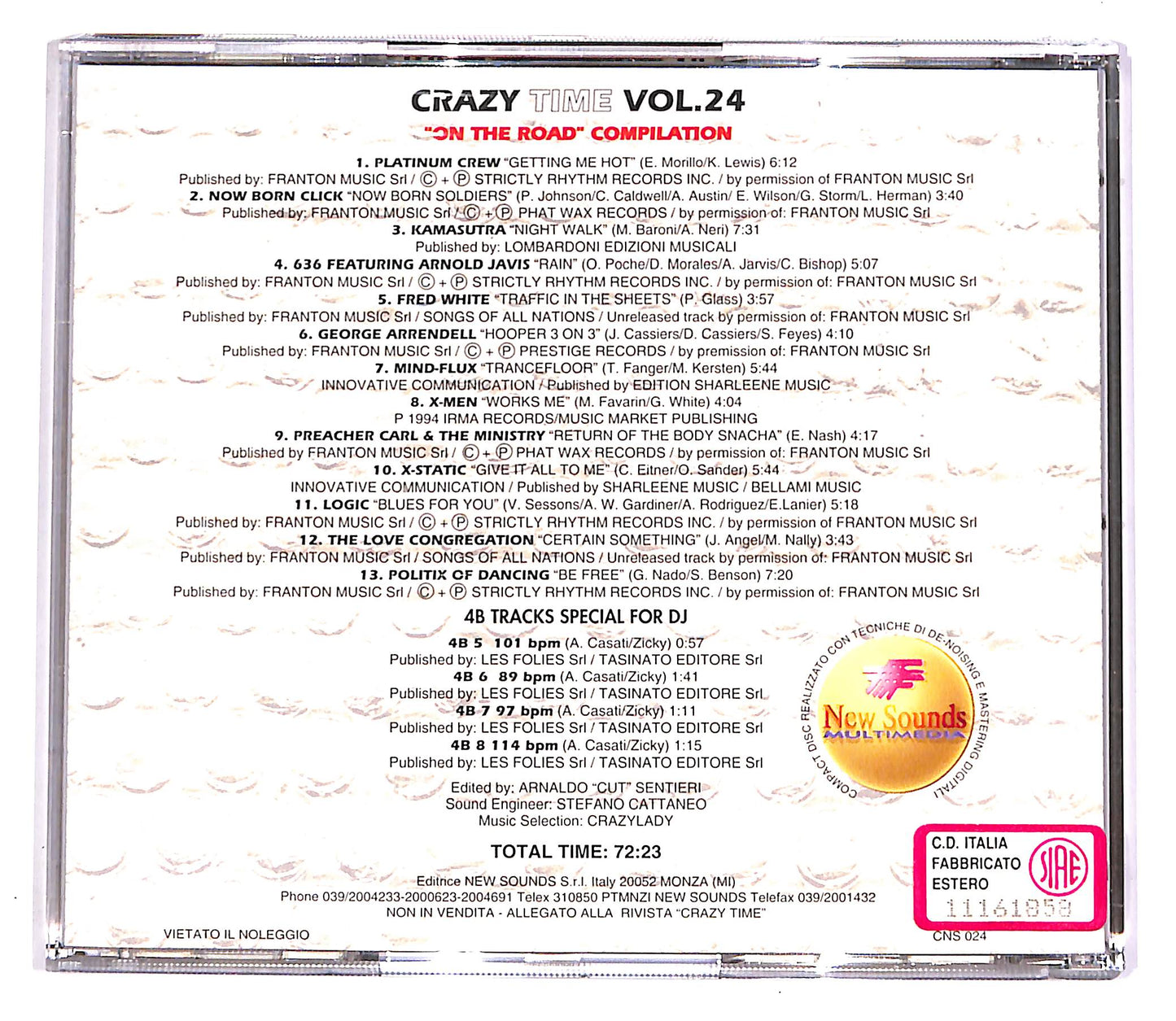 EBOND Crazy Time Vol. 24 - 'On The Road' Compilation EDITORIALE CD CD050252