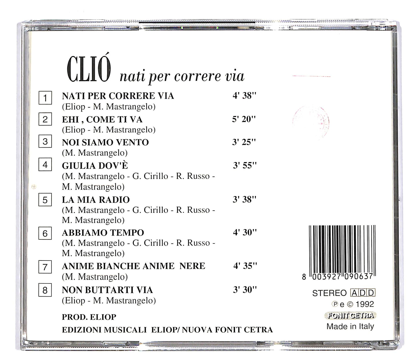 EBOND Clio - Nati Per Correre Via CD CD050354