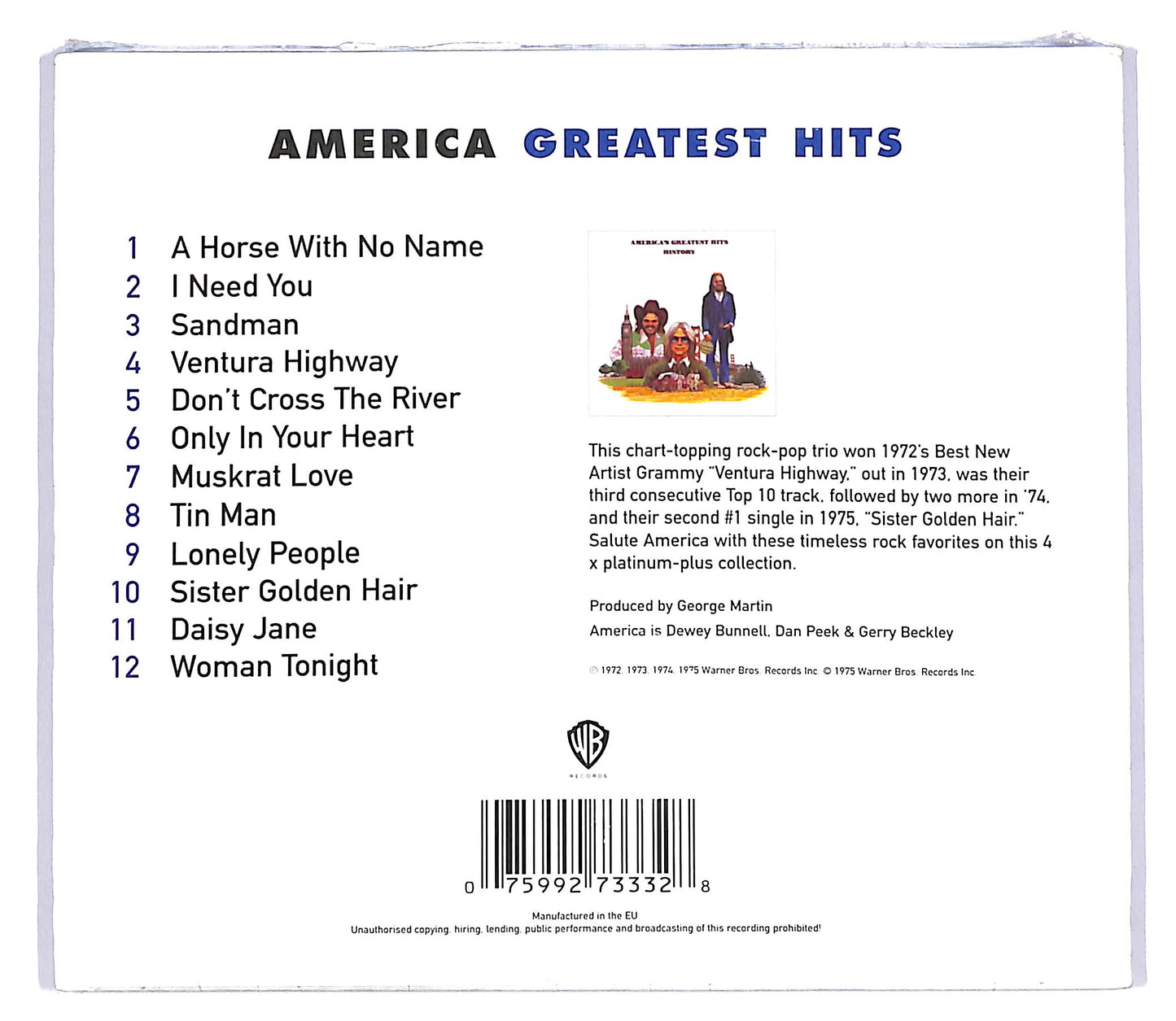 EBOND America - History - America's Greatest Hits (slipcase) CD CD050418