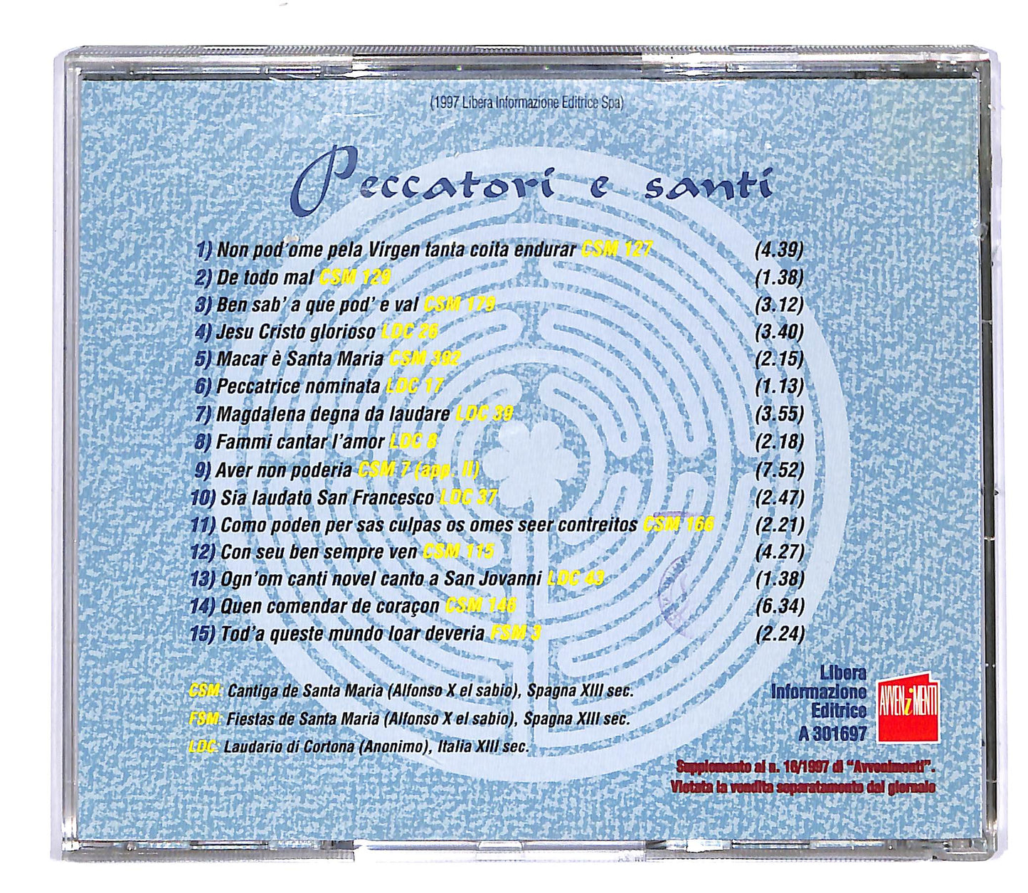 EBOND Chominciamento Di Gioia - Peccatori e Santi EDITORIALE CD CD050720