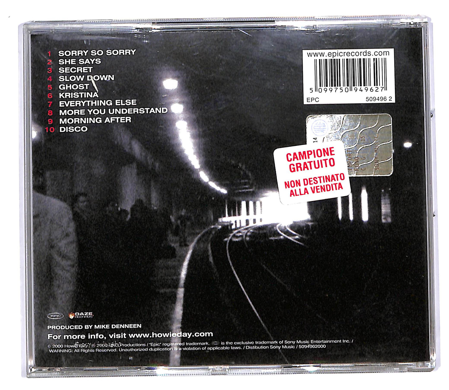 EBOND Howie Day - Australia CD CD050742