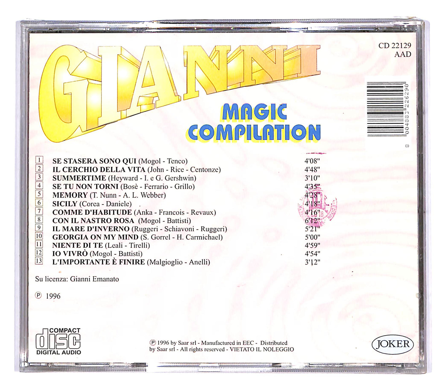 EBOND Gianni - magic Compilation CD CD051006