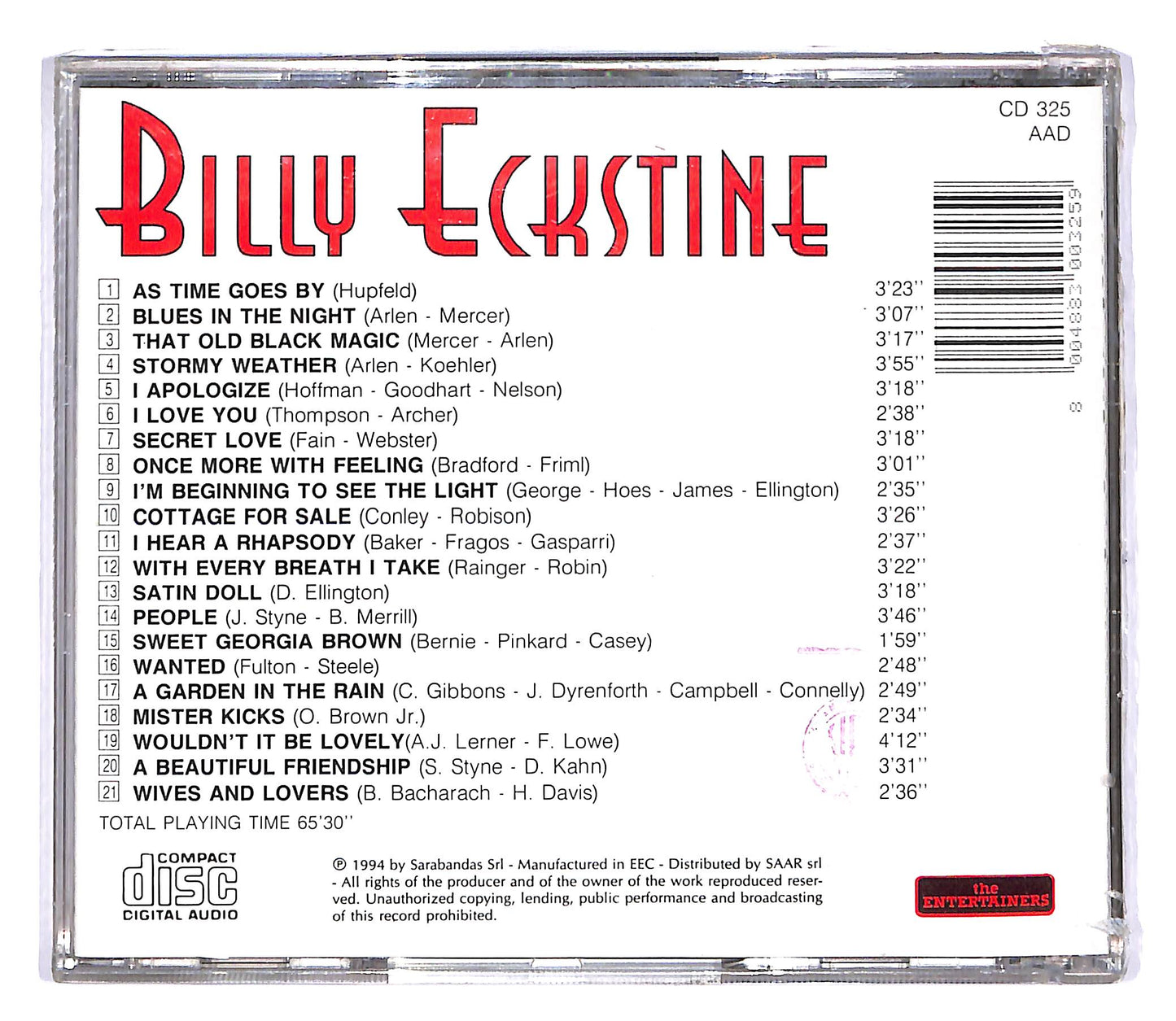 EBOND Billy Eckstine - Billy Eckstine CD CD051010