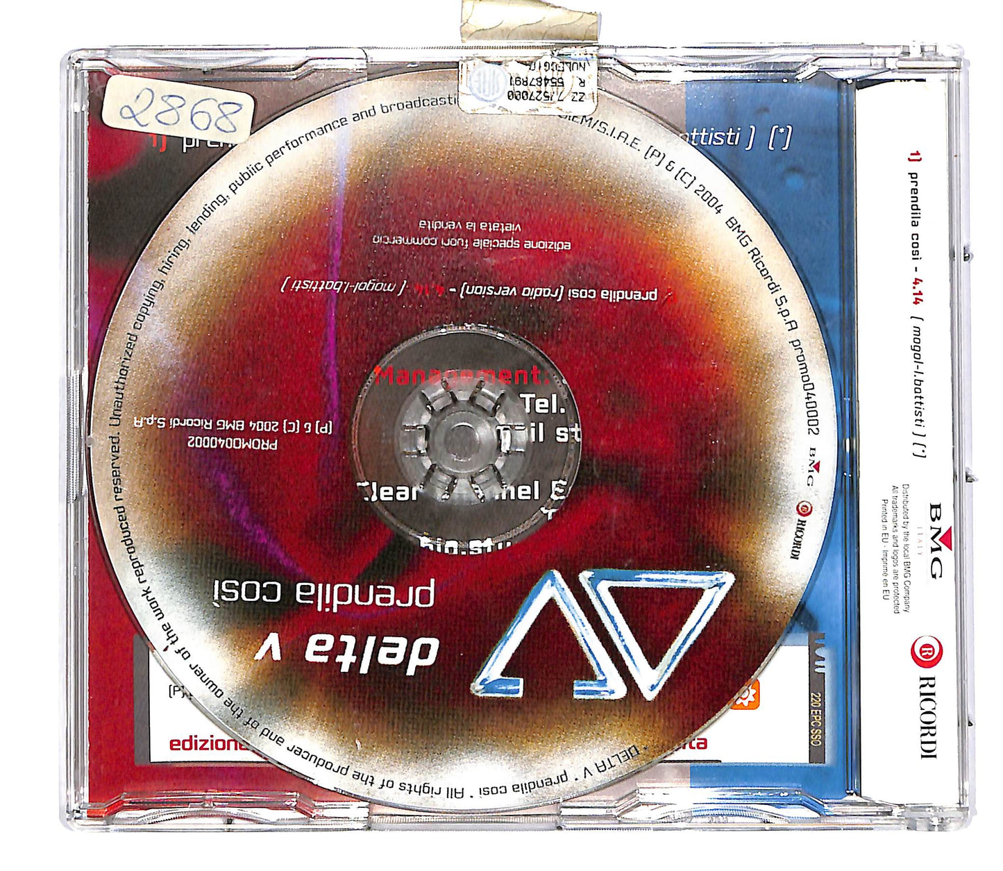 EBOND Delta V - Prendila Cosi CD CD051032