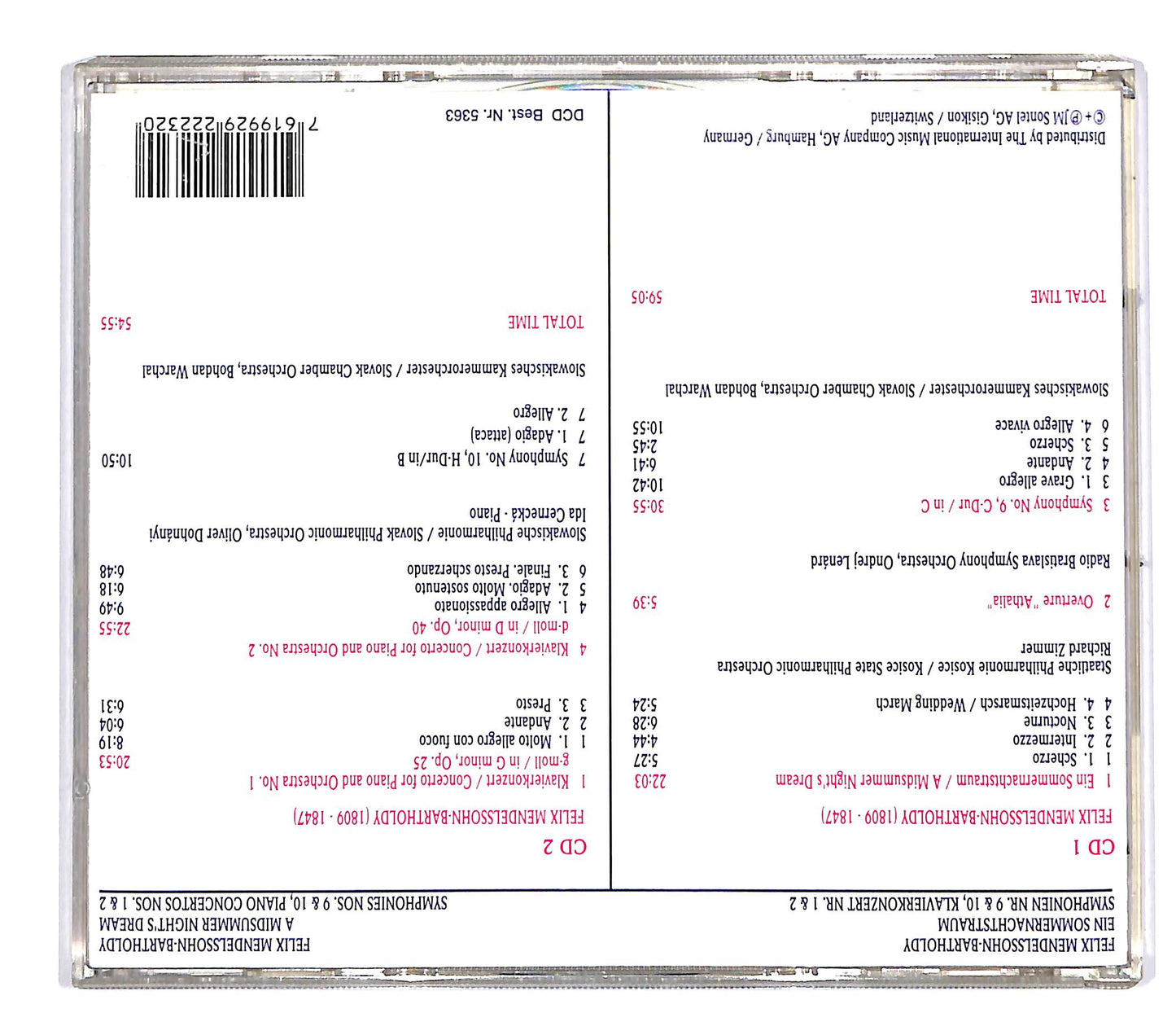 EBOND Felix Mendelssohn - Bartholdy Vol. 24 CD CD051049