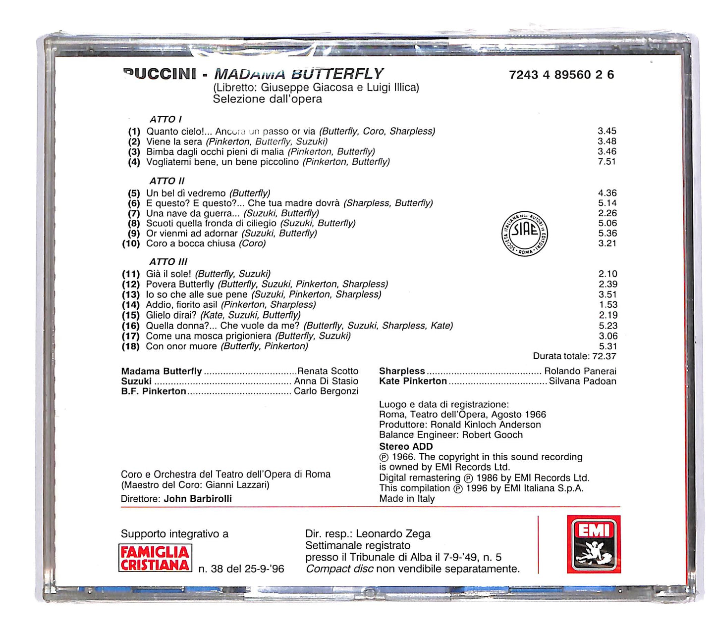 EBOND Puccini - Madama Butterfly - Le Pagine Piu Belle EDITORIALE CD CD051058