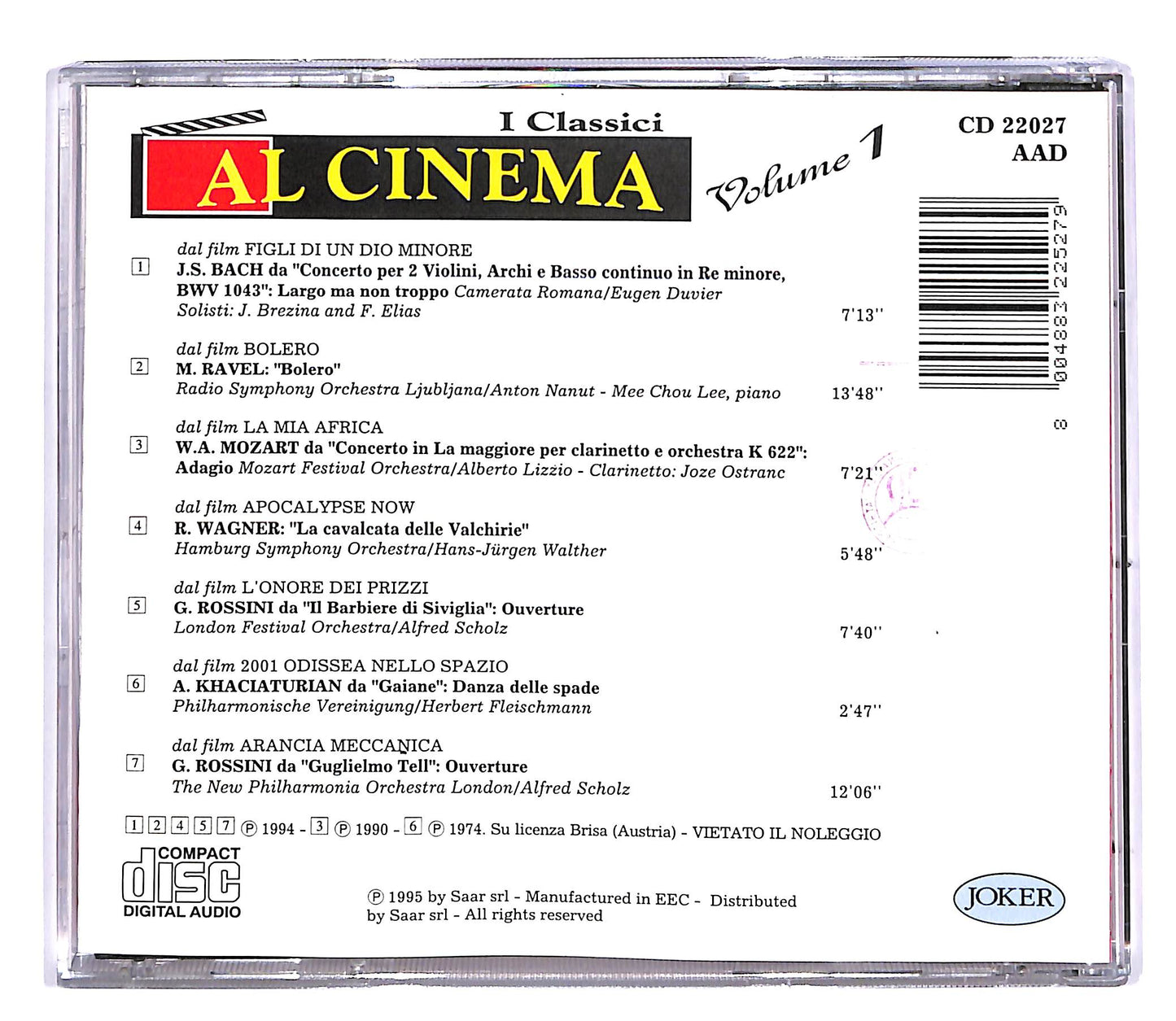 EBOND Various - i classici al cinema vol. 1 CD CD051132
