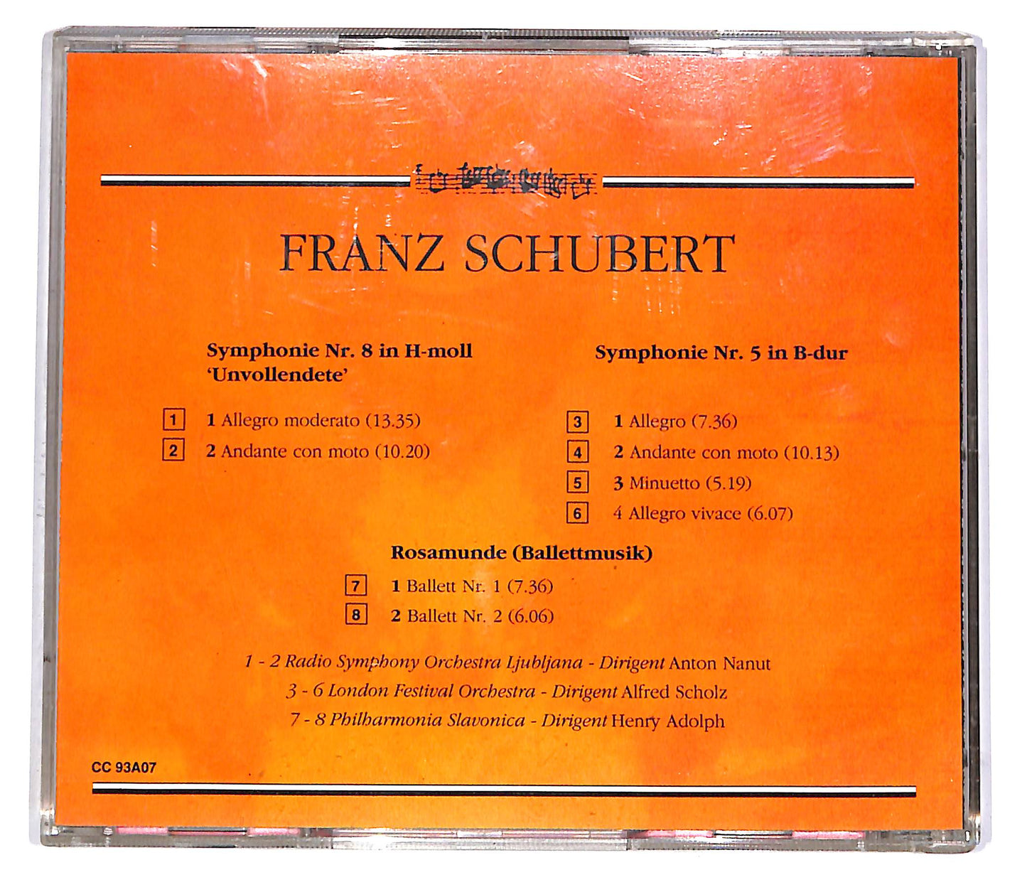 EBOND Schubert - Symphonie Nr.8, Symphonie Nr.5 EDITORIALE CD CD051232