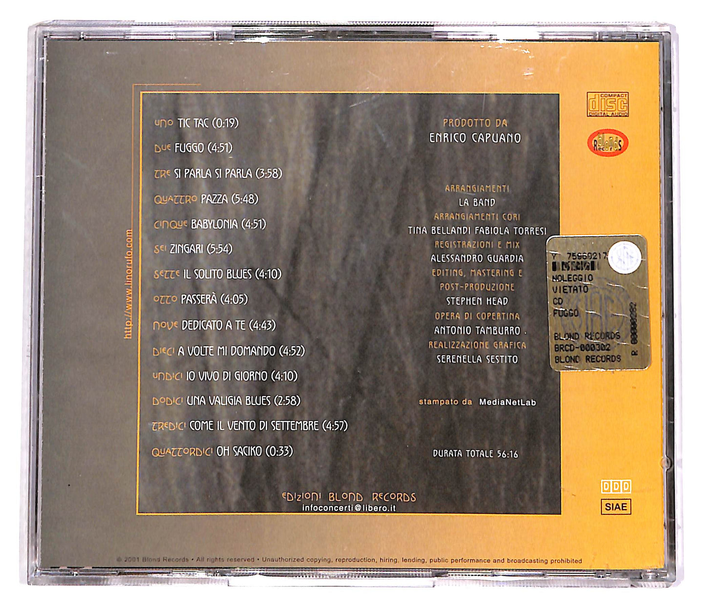 EBOND Linorufo - Fuggo EDITORIALE CD CD051265