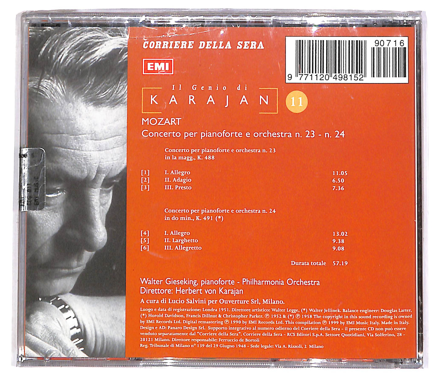 EBOND Il Genio Di Karajan 11 - Mozart: Concerto N.23, N.24 EDITORIA CD CD051320