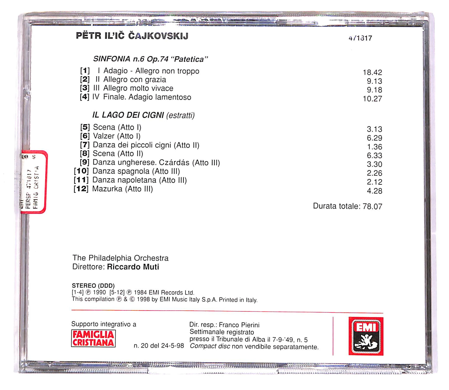 EBOND I Grandi Compositori - Petr Il'ic Cajkovskij EDITORIALE CD CD051359