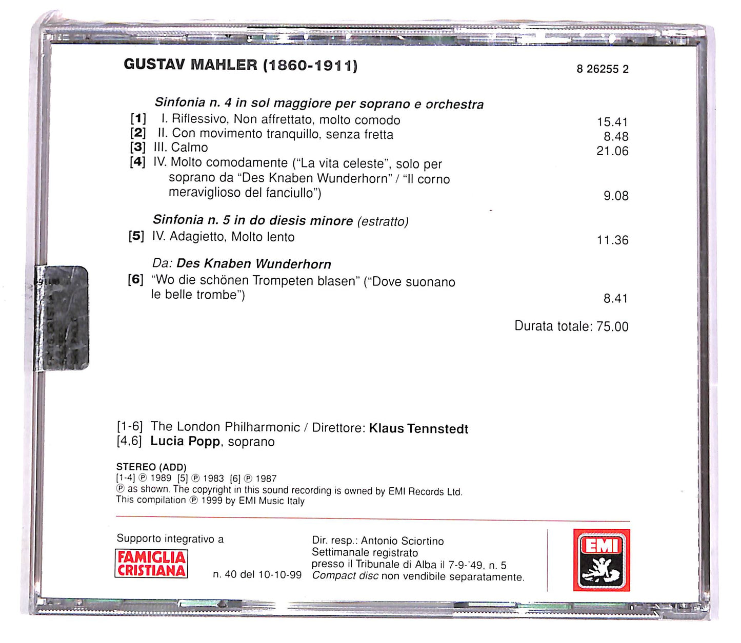 EBOND I Grandi Concerti - Gustav Mahler EDITORIALE CD CD051361