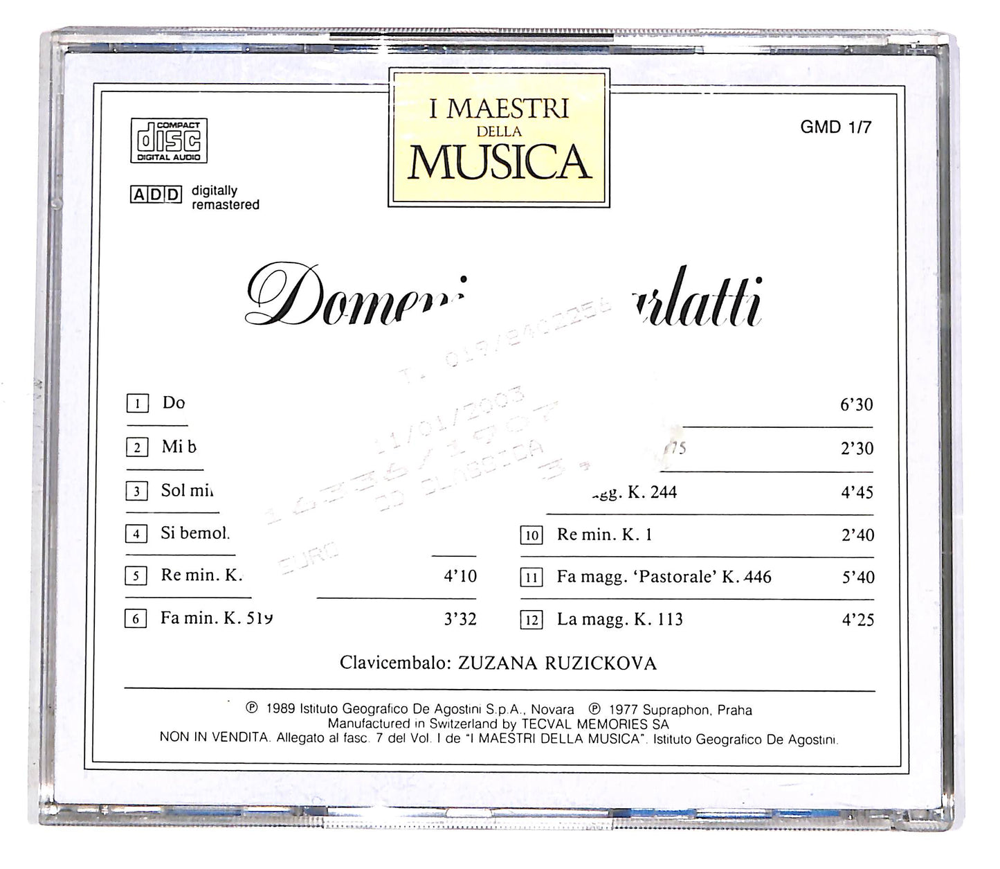 EBOND D. Scarlatti - 12 Sonate Per Clavicembalo - I Vol.7 EDITORIALE CD CD051447
