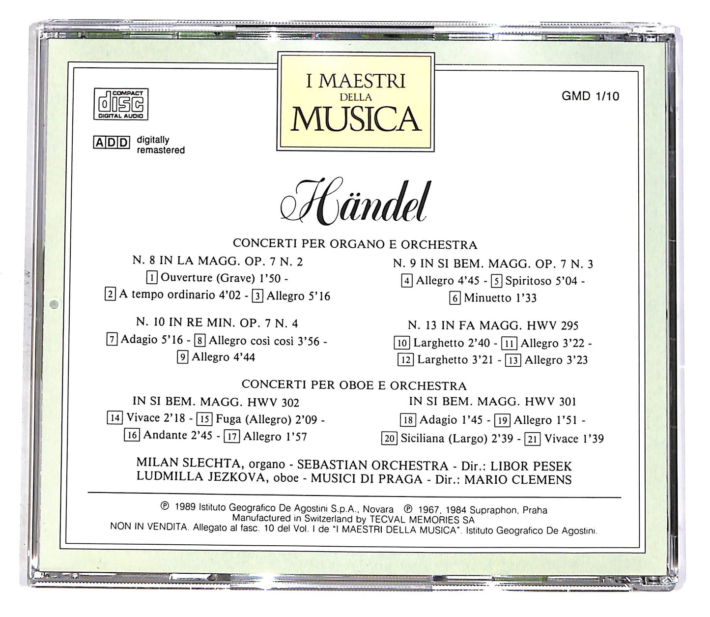EBOND Handel - 4 Concerti Per Organo E Orchestra EDITORIALE CD CD051453