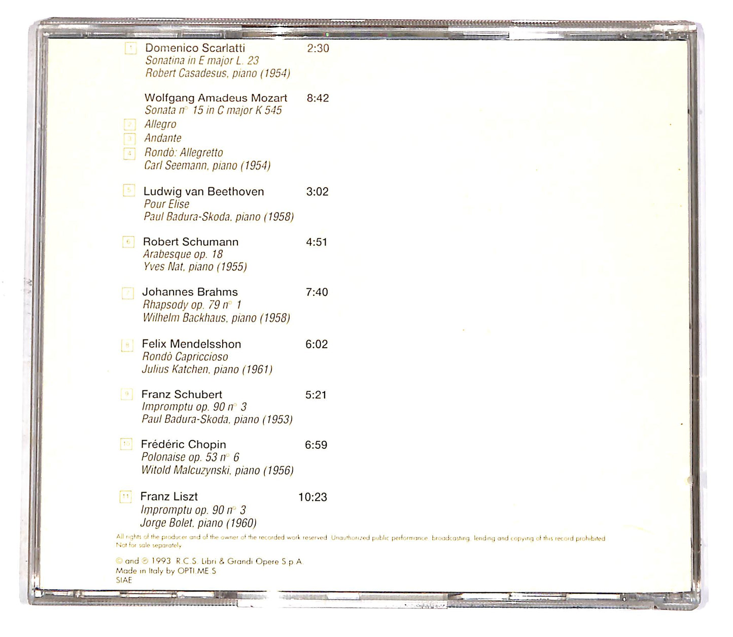 EBOND Various - Pianoforte 1 EDITORIALE CD CD051455