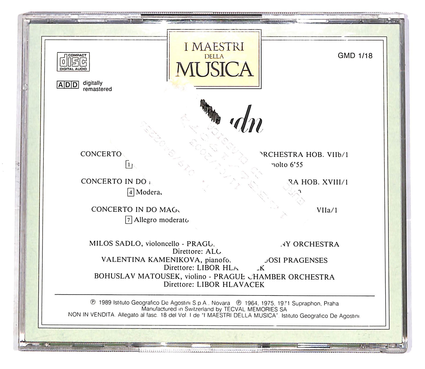 EBOND Haydn - 3 Concerti Solistici In Do Magg. - I Vol.18 EDITORIALE CD CD051502