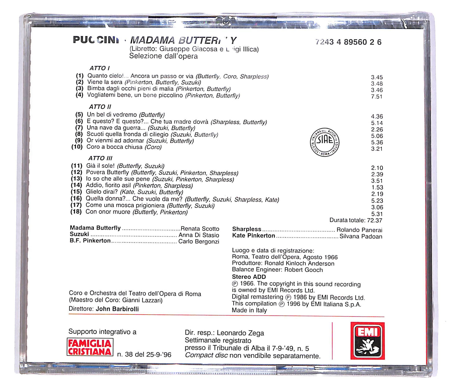 EBOND Puccini - Madama Butterfly - Le Pagine Piu Belle EDITORIALE CD CD051531