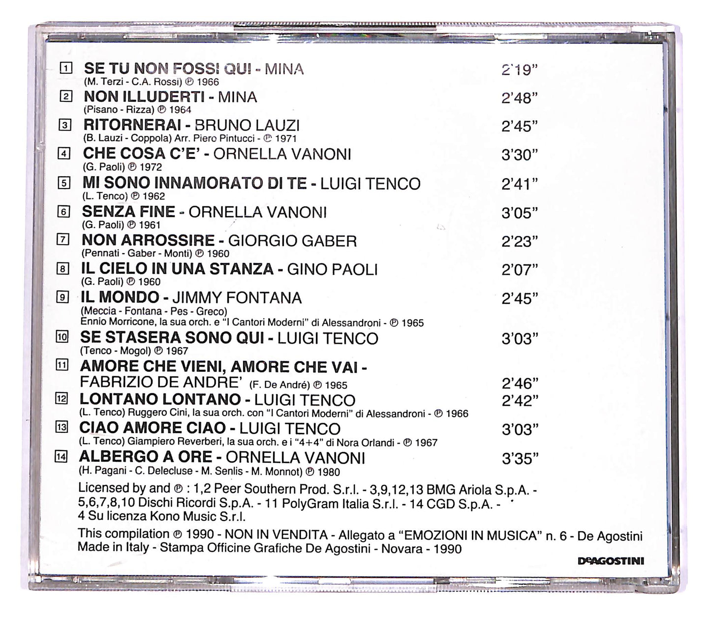 EBOND Various - Senza Fine EDITORIALE CD CD051552