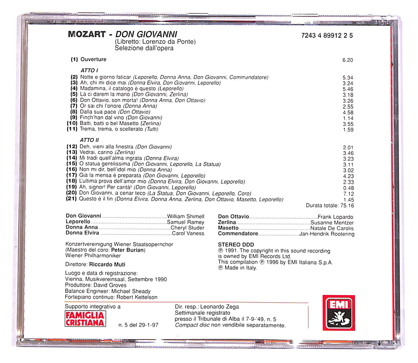 EBOND Mozart - Don Giovanni - Le Pagine Piu Belle - Muti EDITORIALE CD CD051602